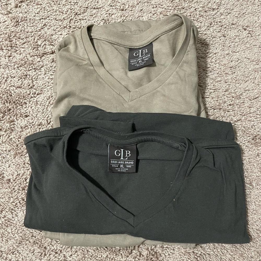 2 v neck Gold Label Brand t shirts for men